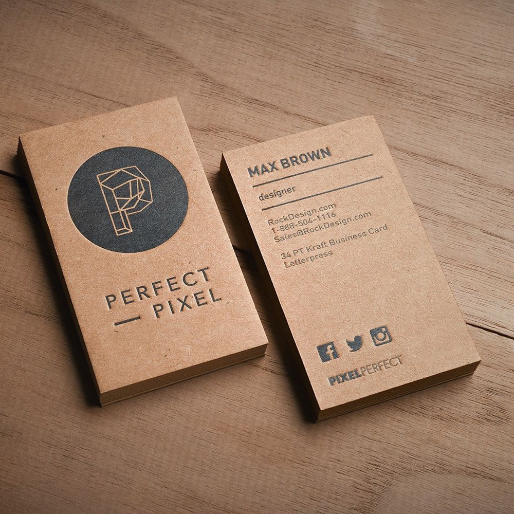 Brown Kraft Business Cards » by